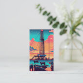 Carte De Visite Drapeau Américain De Béton De Béton De L'Industrie (Debout devant)