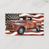 Carte De Visite Drapeau américain de camion (Devant)