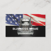 Carte De Visite Drapeau américain de camionnette semi-remorque (Devant)