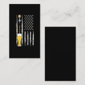 Carte De Visite Drapeau américain de la bière d'artisanat Brasseri (Devant / Derrière)