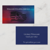 Carte De Visite Drapeau américain de l'entrepreneur de fabrication (Devant / Derrière)