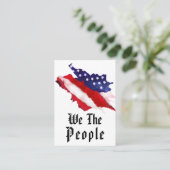 Carte De Visite Drapeau américain de *~* nous l'aquarelle des (Debout devant)