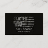 Carte De Visite Drapeau américain du peintre de code QR (Devant)