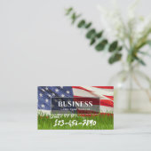 Carte De Visite Drapeau américain du service professionnel de pelo (Debout devant)