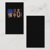 Carte De Visite Drapeau américain Electricien (Devant / Derrière)