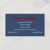 Carte De Visite Drapeau américain fabriqué aux États-Unis (Dos)