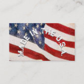 Carte De Visite Drapeau américain fabriqué aux États-Unis (Devant)