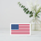 Carte De Visite Drapeau américain flou (Debout devant)