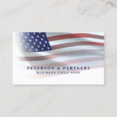 Carte De Visite Drapeau américain | Gradation transparente | Blanc (Devant)