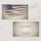 Carte De Visite Drapeau américain | Gradation transparente | VINTA (Devant / Derrière)