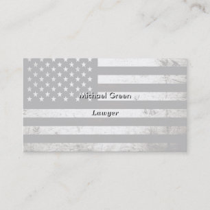 Carte De Visite Drapeau américain grunge noir 2