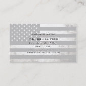 Carte De Visite Drapeau américain grunge noir 2 (Dos)