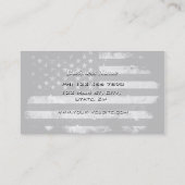 Carte De Visite Drapeau américain grunge noir et blanc (Dos)