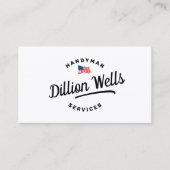 Carte De Visite Drapeau américain Handyman Carpenter (Devant)