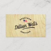 Carte De Visite Drapeau américain Handyman Carpenter (Devant)