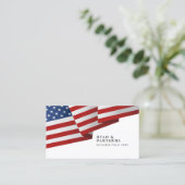 Carte De Visite Drapeau américain | Insigne | Pop Art White (Debout devant)