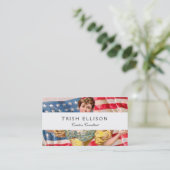 Carte De Visite Drapeau américain Lady Liberty Independence (Debout devant)