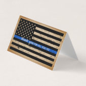 Carte De Visite Drapeau américain Merci (Devant)