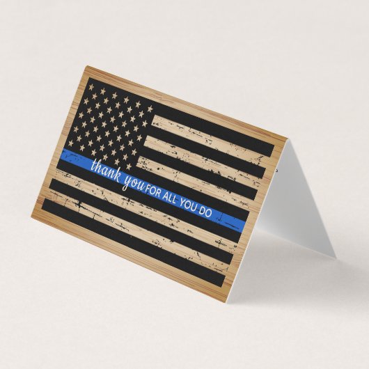 Carte De Visite Drapeau américain Merci (Devant)