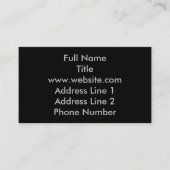 Carte De Visite Drapeau américain noir et blanc (Devant)