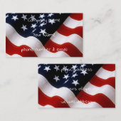 Carte De Visite Drapeau américain onduleux (Devant / Derrière)