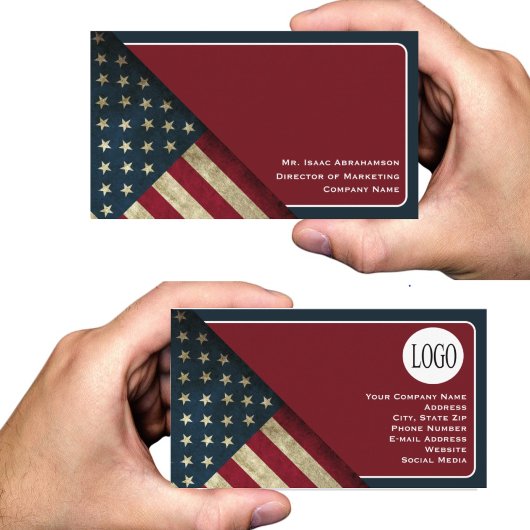 Carte De Visite Drapeau américain patriotique