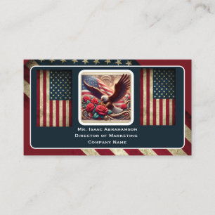 Carte de visite Drapeau Américain Patriotique
