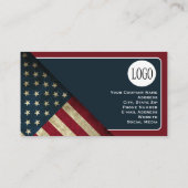Carte de visite Drapeau Américain Patriotique (Dos)