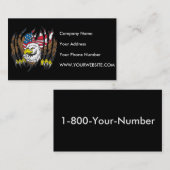 Carte De Visite Drapeau américain patriotique d'Eagle chauve (Devant / Derrière)