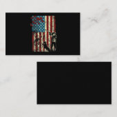 Carte De Visite Drapeau américain patriotique en détresse (Devant / Derrière)