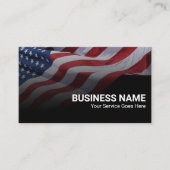 Carte De Visite Drapeau américain patriotique Service militaire de (Devant)