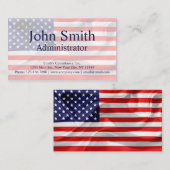 Carte De Visite Drapeau américain personnalisable (Devant / Derrière)