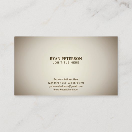 Carte De Visite Drapeau américain | Rectangle or | ARRIÈRE - PLAN  (Dos)