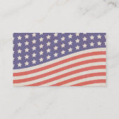 Carte De Visite Drapeau américain - rouge, blanc et bleu 4 juillet (Dos)
