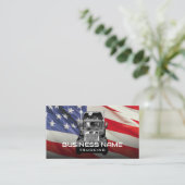 Carte De Visite Drapeau américain semi-professionnel Camion (Debout devant)