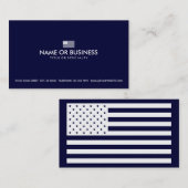 Carte De Visite drapeau américain simple (Devant / Derrière)
