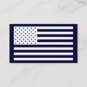 Carte De Visite drapeau américain simple (Dos)