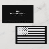 Carte De Visite drapeau américain simple (Devant / Derrière)