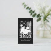 Carte De Visite Drapeau américain tambour professionnel moderne (Debout devant)