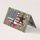 Carte De Visite Drapeau américain Texas Lone Star (Dos)