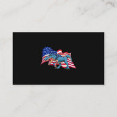 Carte De Visite Drapeau américain TRex Dinosaur 4 juillet indépend (Dos)