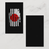 Carte De Visite Drapeau américain Vintage (Devant / Derrière)