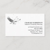 Carte De Visite ** Drapeau American Eagle Black White Simple USA (Dos)