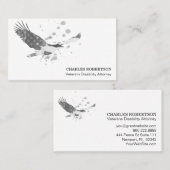 Carte De Visite ** Drapeau American Eagle Black White Simple USA (Devant / Derrière)