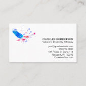 Carte De Visite ** Drapeau American Eagle Rouge Blanc + Bleu États (Dos)