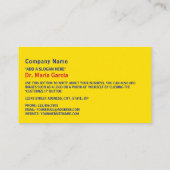 Carte De Visite Drapeau andorran, Drapeau d'Andorre (Dos)