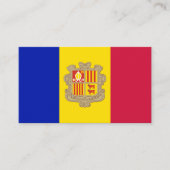 Carte De Visite Drapeau andorran, Drapeau d'Andorre (Devant)