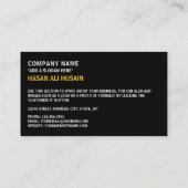 Carte De Visite Drapeau angolais, Drapeau de l'Angola (Dos)