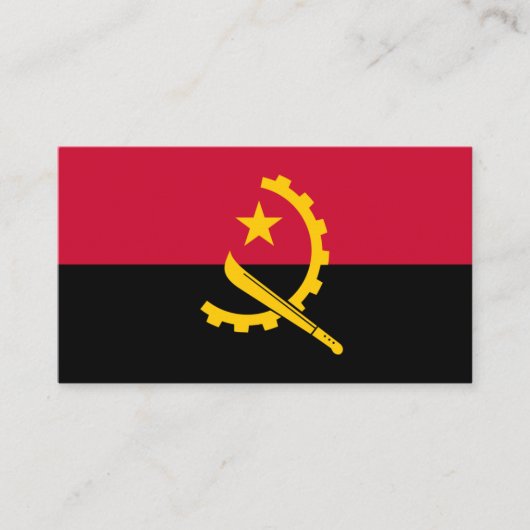 Carte De Visite Drapeau angolais, Drapeau de l'Angola (Devant)