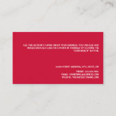 Carte De Visite Drapeau angolais, Drapeau de l'Angola (Dos)